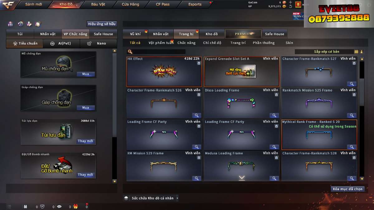 shop acc cf uy tin gia re
